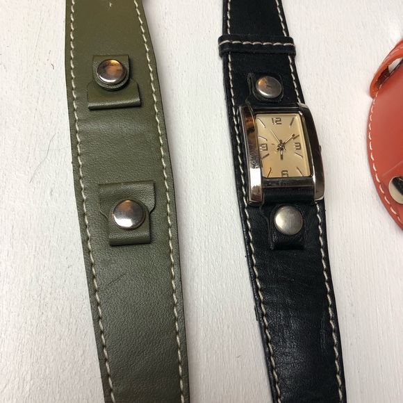 Valletta Accessories Valletta Stainless Steal Watch Face With 3 Genuine Leather Bands Poshmark